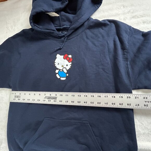 Hello Kitty by Sanrio Womens Blue Hoodie Pullover Sweatshirt Medium Pockets New - Picture 6 of 7
